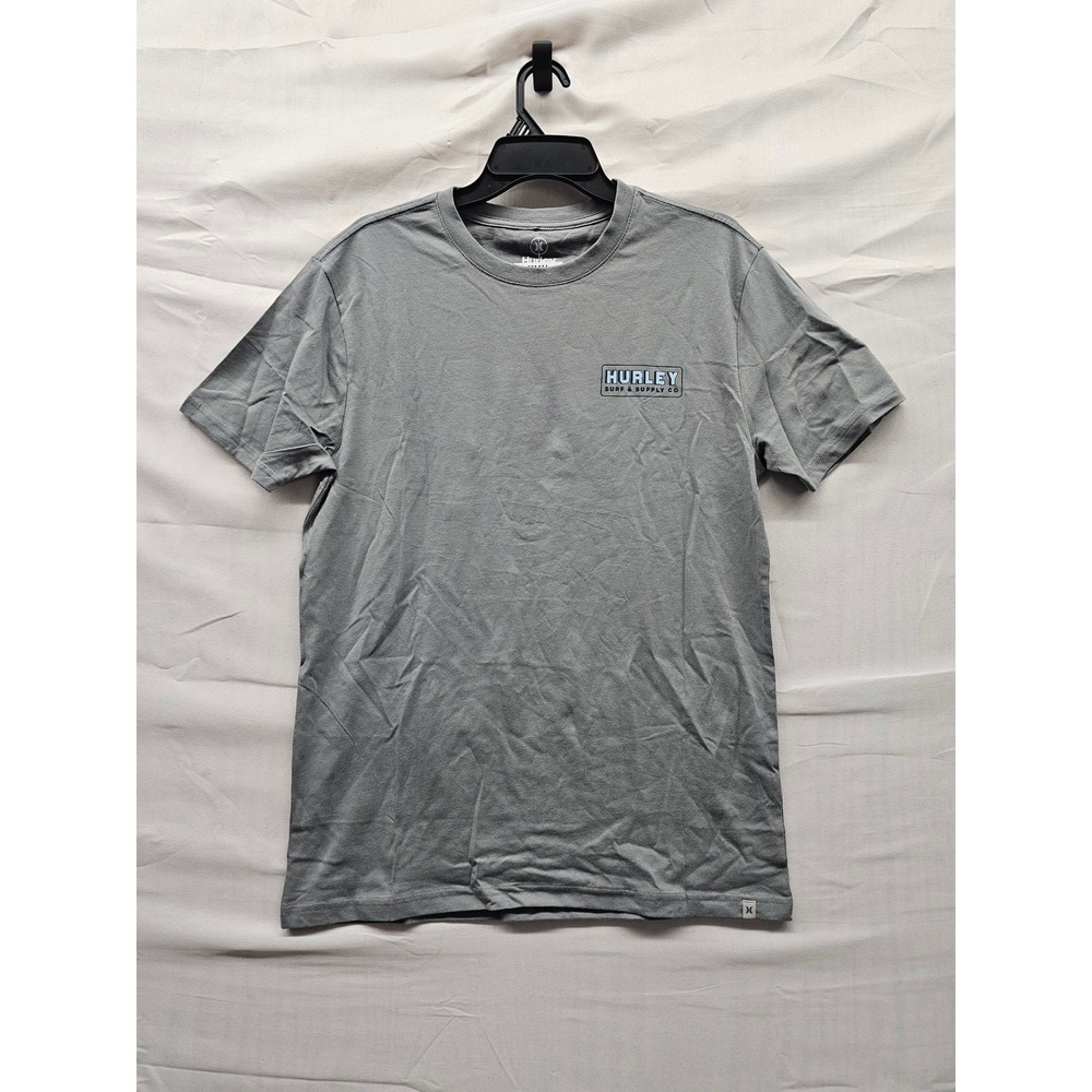 Hurley‎ Mens Surf & Supply Graphic T-Shirt Grey Cotton Casual Size Small